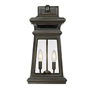 Savoy House Taylor 2 Light Outdoor Wall Lantern in English Bronze with Gold