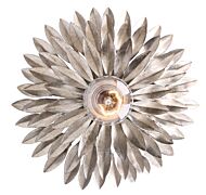 Crystorama Broche 4 Inch Wall Sconce in Antique Silver