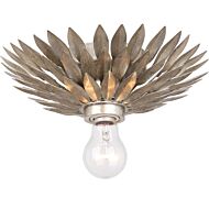 Crystorama Broche 11 Inch Ceiling Light in Antique Silver