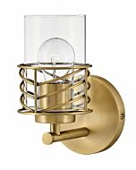 Hinkley Della 1-Light Bathroom Vanity Light In Lacquered Brass
