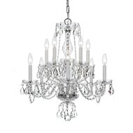 Crystorama Traditional Crystal 10 Light 25 Inch Traditional Chandelier in Polished Chrome with Clear Spectra Crystals
