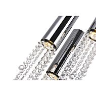 CWI Extended 3 Light Down Mini Pendant With Chrome Finish