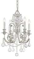 Crystorama Regis 4 Light 25 Inch Mini Chandelier in Olde Silver with Clear Hand Cut Crystals