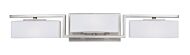 Meridian 3-Light Bathroom Vanity Light Bar in Satin Platinum