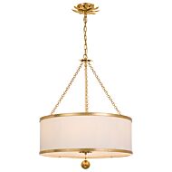 Crystorama Broche 6 Light 31 Inch Traditional Chandelier in Antique Gold