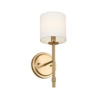 Ali 1-Light Wall Sconce in Brushed Natural Brass