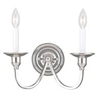 Cranford 2-Light Wall Sconce in Polished Nickel