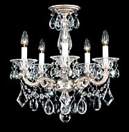 La Scala 5-Light Semi-Flush Mount Ceiling Light in Antique Silver