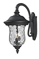 Z-Lite Armstrong 3-Light Outdoor Wall Sconce In Black
