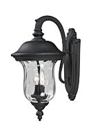 Z-Lite Armstrong 2-Light Outdoor Wall Sconce In Black