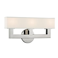 Hudson Valley Clarke 3 Light 8 Inch Wall Sconce in Polished Nickel
