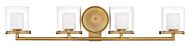Hinkley Rixon 4-Light Bathroom Vanity Light In Heritage Brass
