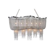 CWI Secca 13 Light Down Chandelier With Chrome Finish