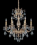 Milano 6-Light Chandelier in Parchment Gold