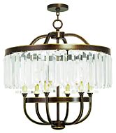 Ashton 6-Light Chandelier in Hand Applied Palacial Bronze