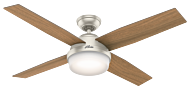 Hunter Dempsey 2 Light 52 Inch Indoor/Outdoor Ceiling Fan in Matte Nickel