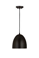 Z-Lite Z Studio Dome Pendant 1-Light Pendant Light In Matte Black