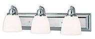 Springfield 3-Light Bathroom Vanity Light in Polished Chrome