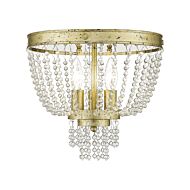 Valentina 3-Light Ceiling Mount in Hand Applied Winter Gold