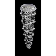 CWI Double Spiral 6 Light Flush Mount With Chrome Finish