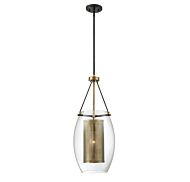 Savoy House Dunbar by Brian Thomas 1 Light Pendant in Warm Brass with Bronze Accents