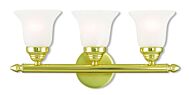 Rivera 3-Light Bathroom Vanity Light in Polished Brass