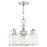 Middlebush 3-Light Mini Chandelier with Ceiling Mount in Brushed Nickel
