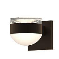 Sonneman REALS 4 Inch 2 Light LED Wall Sconce in Textured Bronze