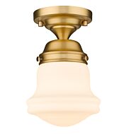 Z-Lite Vaughn 1-Light Flush Mount Ceiling Light In Heritage Brass