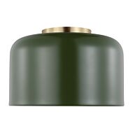 Malone 1-Light LED Flushmount Ceiling Light in Olive