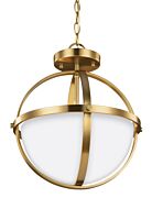 Sea Gull Alturas 2 Light Globe Ceiling Light in Satin Brass