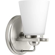 Flight 1-Light Bathroom Vanity Light in Brushed Nickel