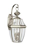 Sea Gull Lancaster 2 Light 21 Inch Outdoor Wall Light in Antique Brushed Nickel