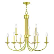 Estate 9-Light Chandelier in Polished Brass