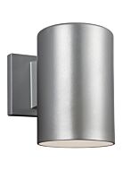 Outdoor Cylinders 1-Light Outdoor Wall Lantern in Painted Brushed Nickel