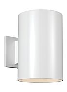 Sea Gull Cylinders 9 Inch Outdoor Wall Light in White