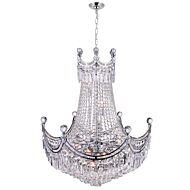 CWI Amanda 15 Light Down Chandelier With Chrome Finish