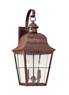 Sea Gull Chatham 2 Light 21 Inch Outdoor Wall Light in Weathered Copper