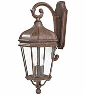 The Great Outdoors Harrison 3 Light 28 Inch Outdoor Wall Light in Vintage Rust