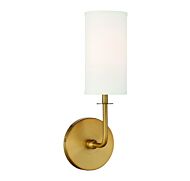 Savoy House Powell 1 Light Wall Sconce in Warm Brass