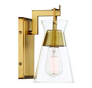 Savoy House Lakewood 1 Light Wall Sconce in Warm Brass