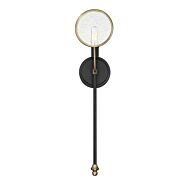 Savoy House Oberyn 1 Light Wall Sconce in Vintage Black with Warm Brass
