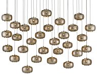 Pepper 30-Light 30 Light Pendant in Painted Silver with Nickel
