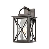 Carriage Light 1-Light Outdoor Wall Sconce in Matte Black