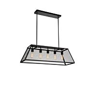 CWI Lighting Alyson 5 Light Down Chandelier with Black finish