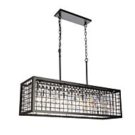 CWI Lighting Meghna 4 Light Down Chandelier with Brown finish
