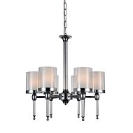 CWI Lighting Maybelle 6 Light Candle Chandelier with Chrome finish