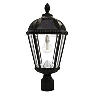 Royal Bulb Solar Lamp Series 1-Light LED Post Mount in Black