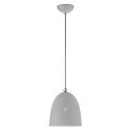 Arlington 1-Light Pendant in Nordic Gray w with Brushed Nickels