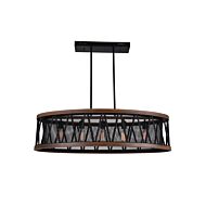 CWI Lighting Parsh 5 Light Island Chandelier with Pewter finish